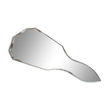 Beveled and engraved hand mirror