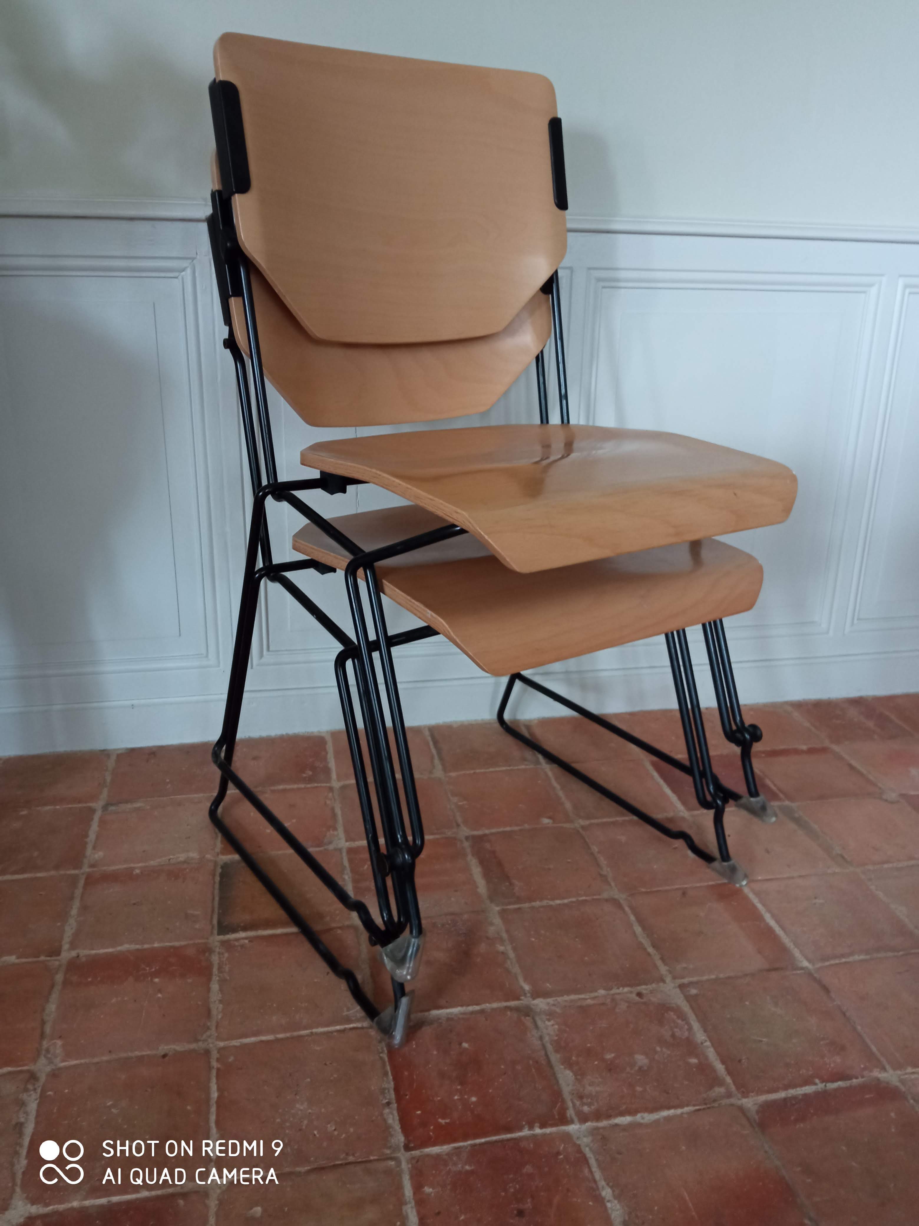 Paire de chaises vintage Stoll Giroflex par Albert stoll