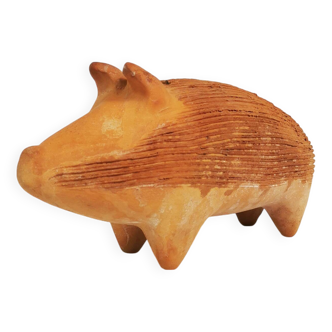 Figurine de cochon en céramique, Hegnetslund, Danemark, années 1970.
