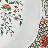 Semi-hollow round plate Gien model Rouen Sainfoin, 1990