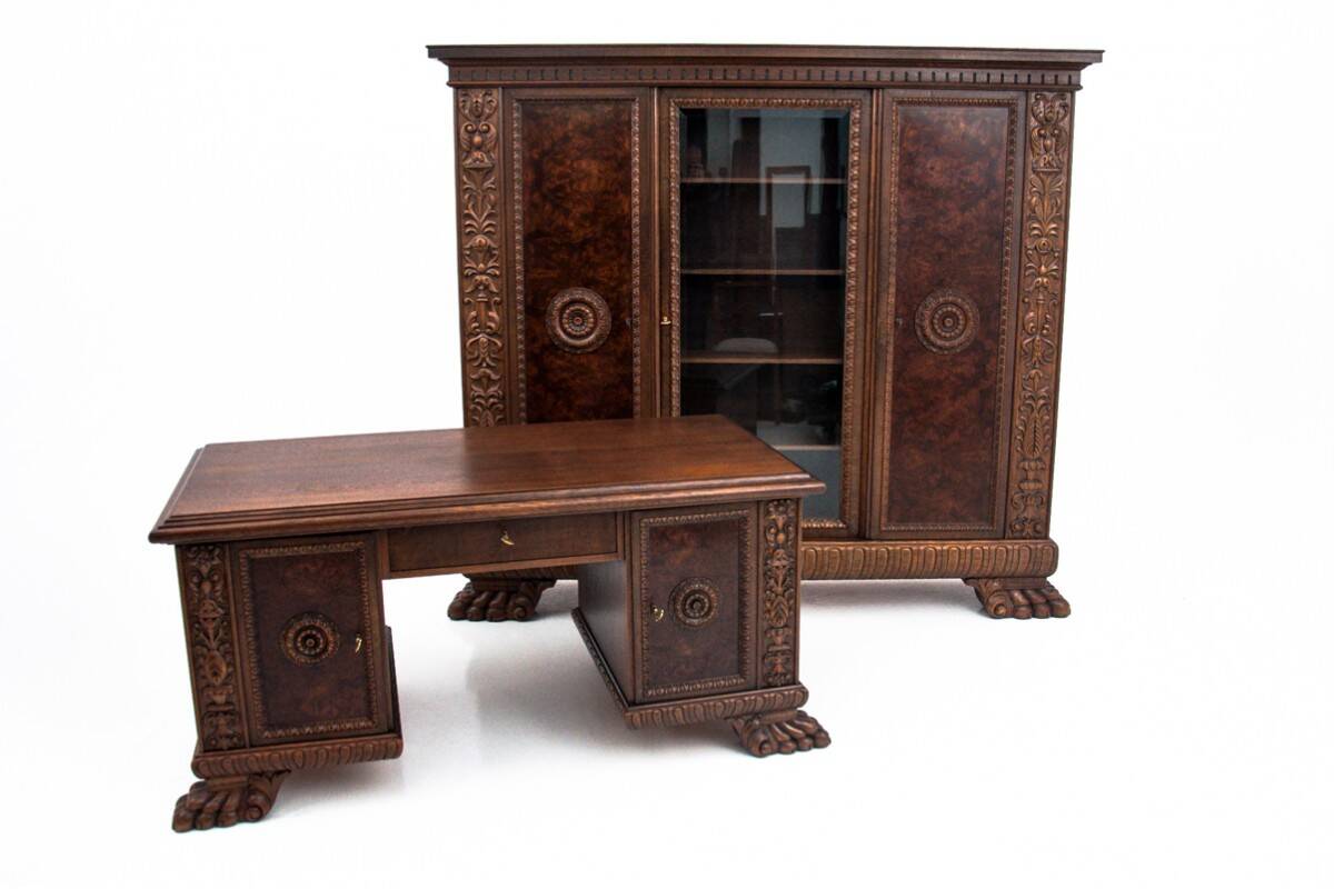 Cabinet set on lion's paws, Germany, early 20th century.