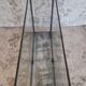Showcase, antique table display in iron and glass