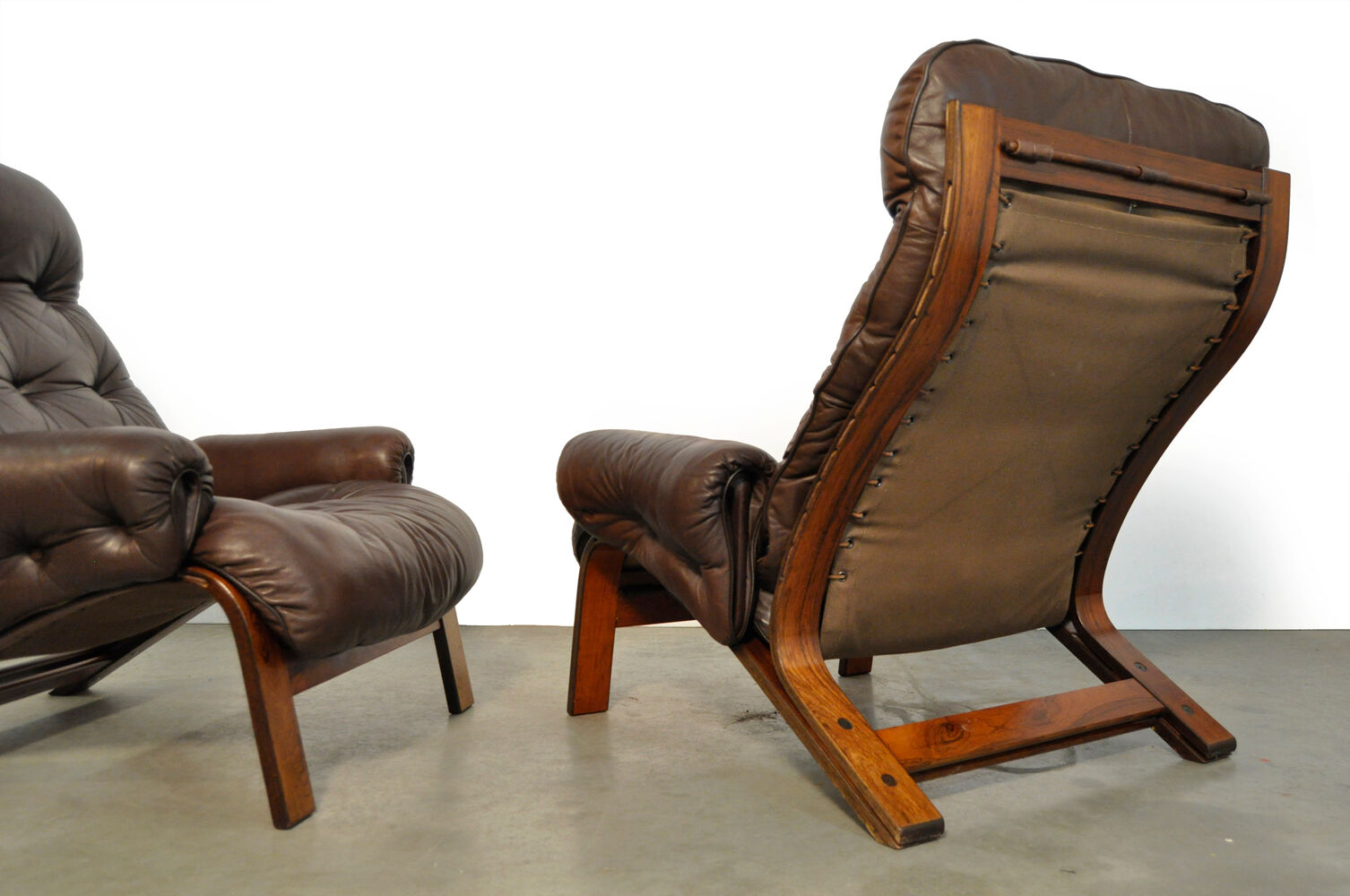 Sturdy lounge chairs by Oddvin Rykken for Rybo, Norway 1970s
