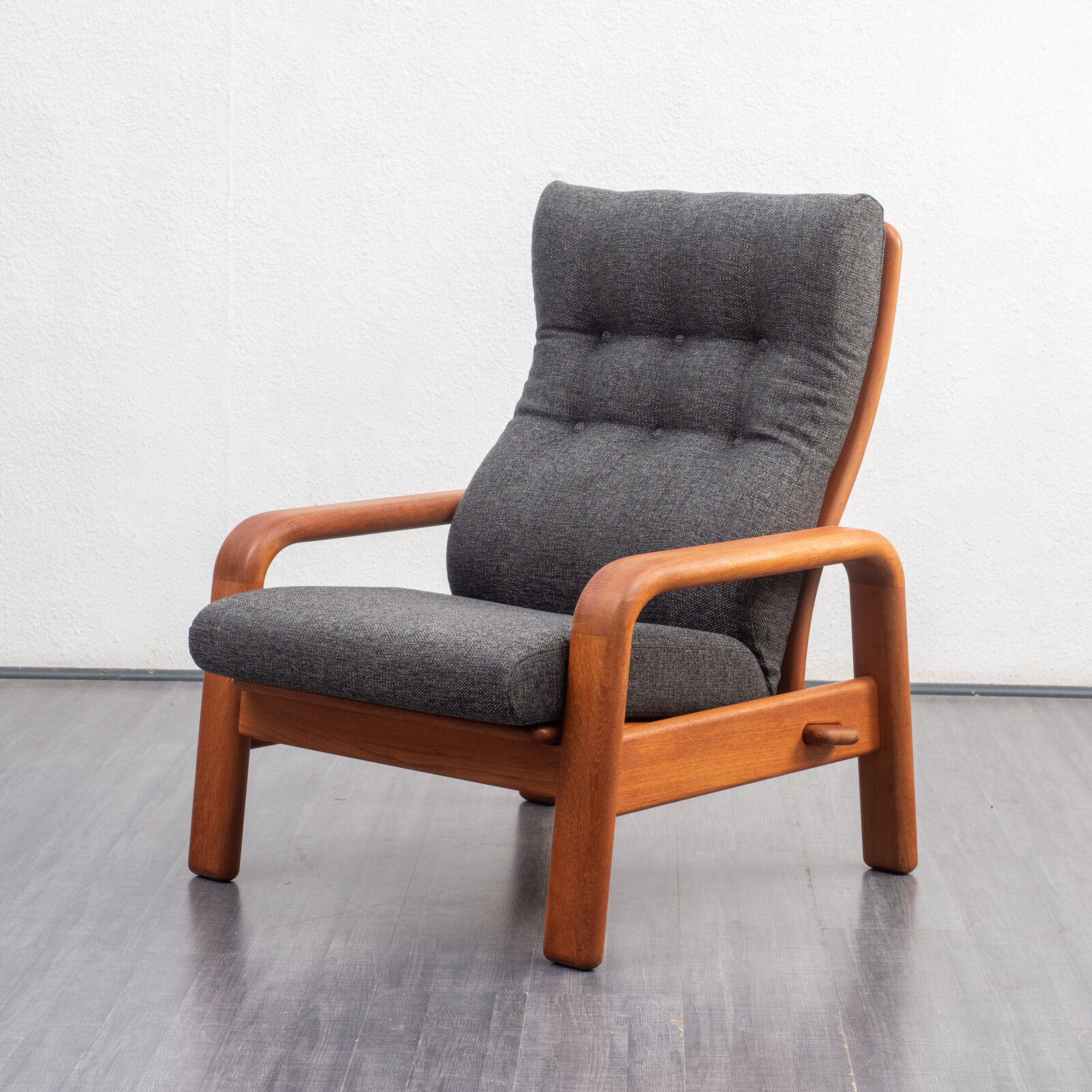 Vintage relax armchair, teak, refurbished, Danish design