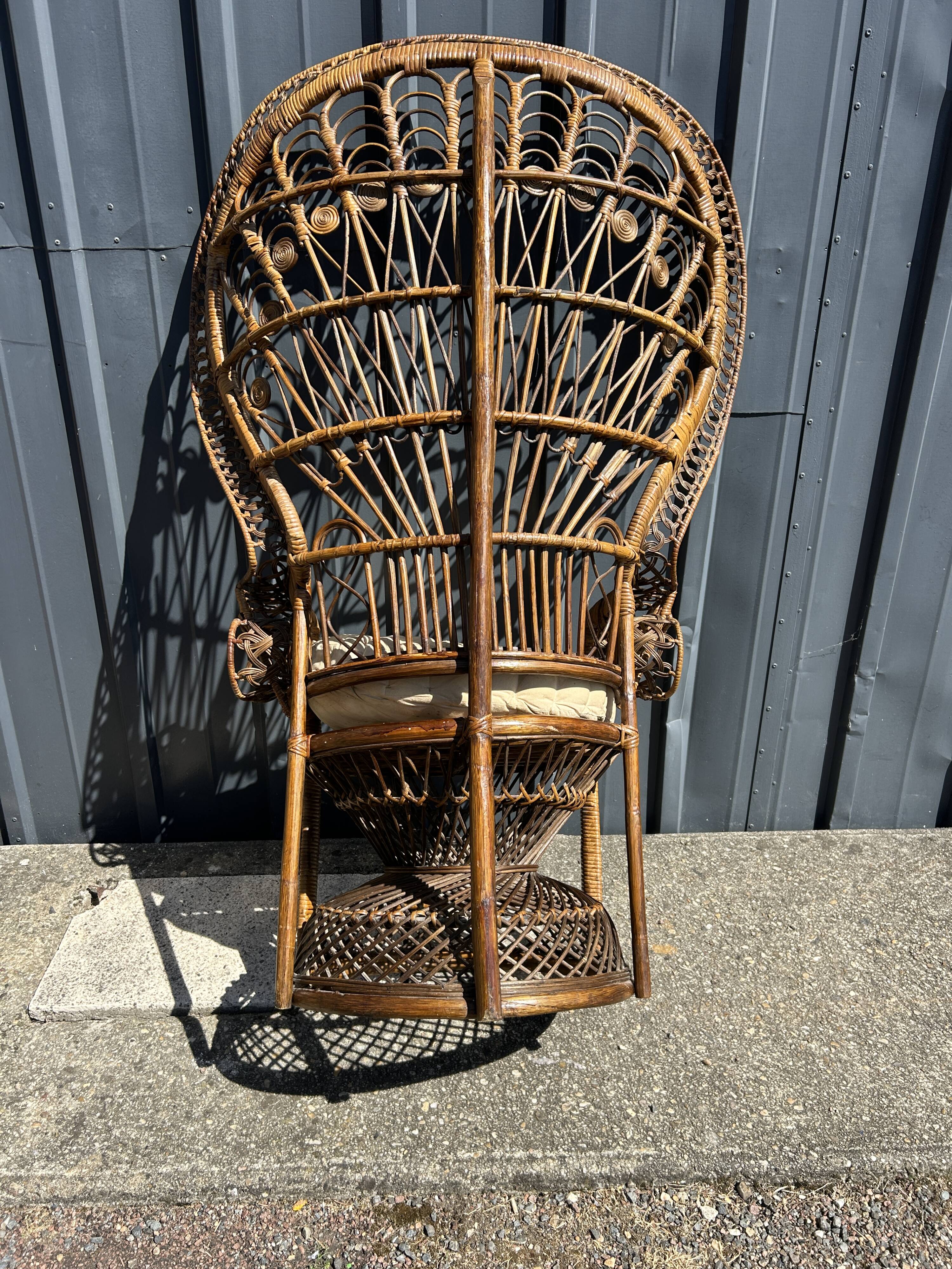 Emmanuelle armchair in rattan