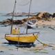 Oil painting on canvas Breton seaside landscape