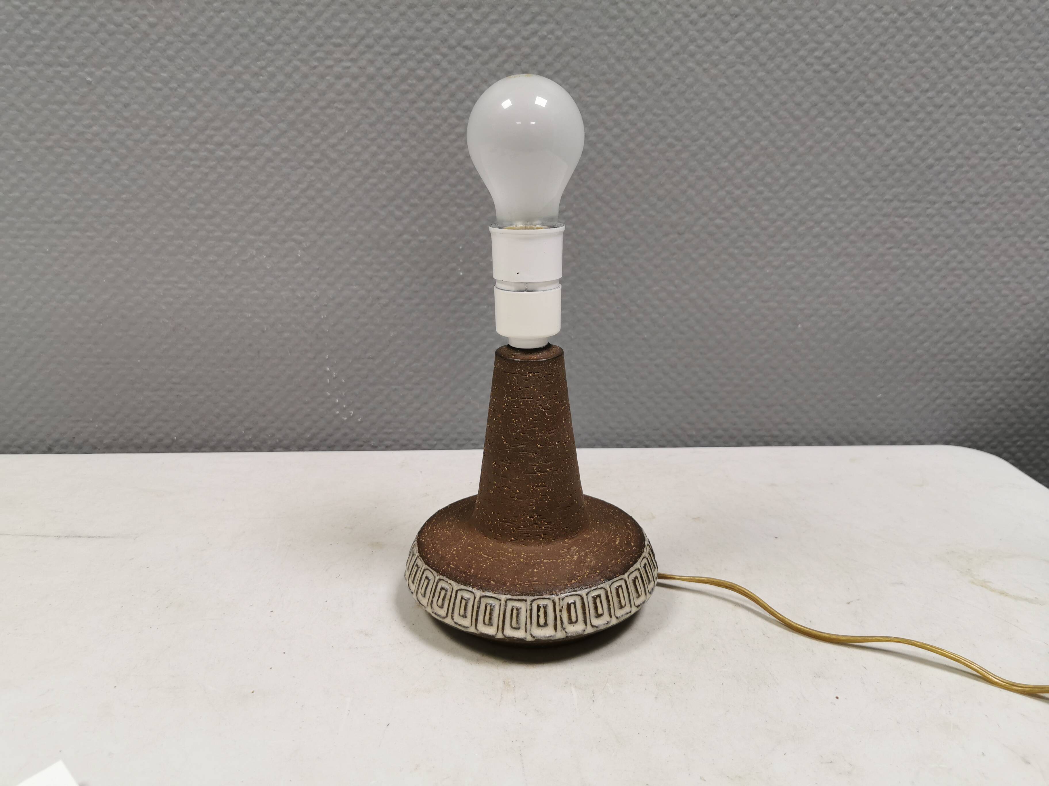 Ceramic Table Lamp, Helge Bjufstrøm Design, Michael Andersen Denmark, 1960s