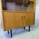 Vintage modernist display cabinet in wood