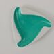 Slim turquoise porcelain ashtray from Augarten Vienna, mid-century, Austria, 1950s.