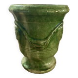 Small Anduze vase in glazed terracotta.