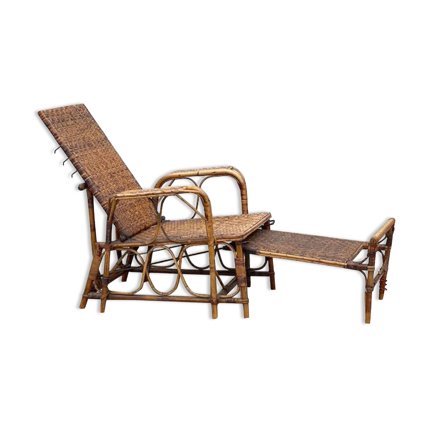Chaise longue en osier Selency