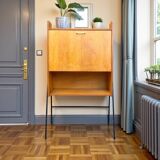 Vintage 1950s asymmetrical wall-mounted secretary desk