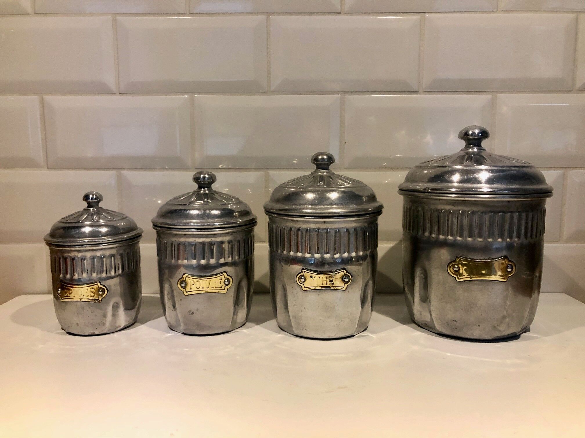 Early 20th aluminium kitchen pots