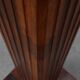 Art Deco oak and red marble pedestal or side table, France 1920s