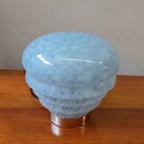 Art Deco table lamp in blue Clichy glass