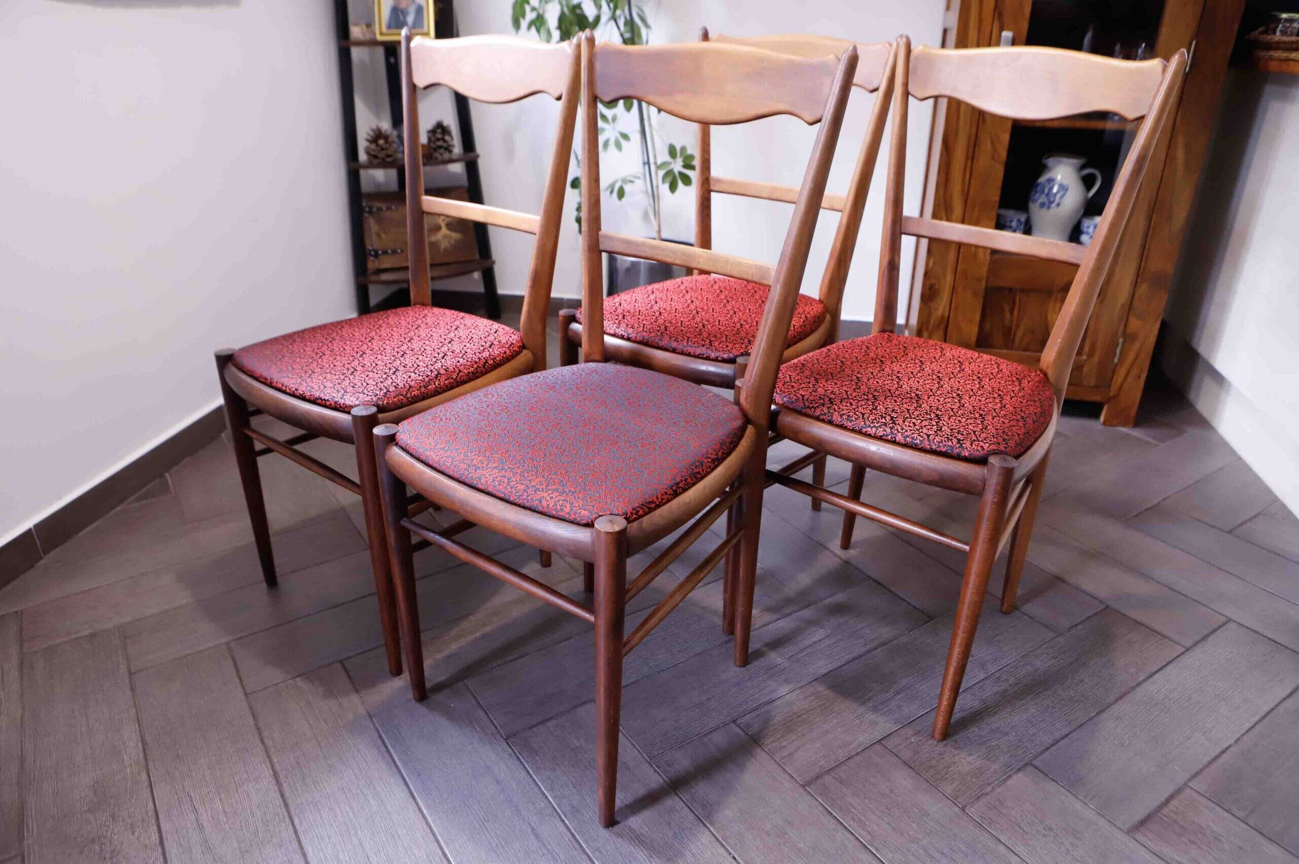 Set of retro dining chairs – Dřevotvar Jablonné nad Orlicí
