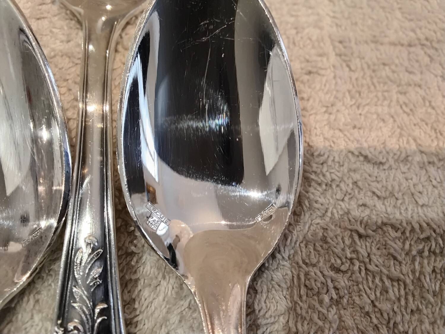 12 silver-plated metal coffee spoons Ercuis model Dubarry