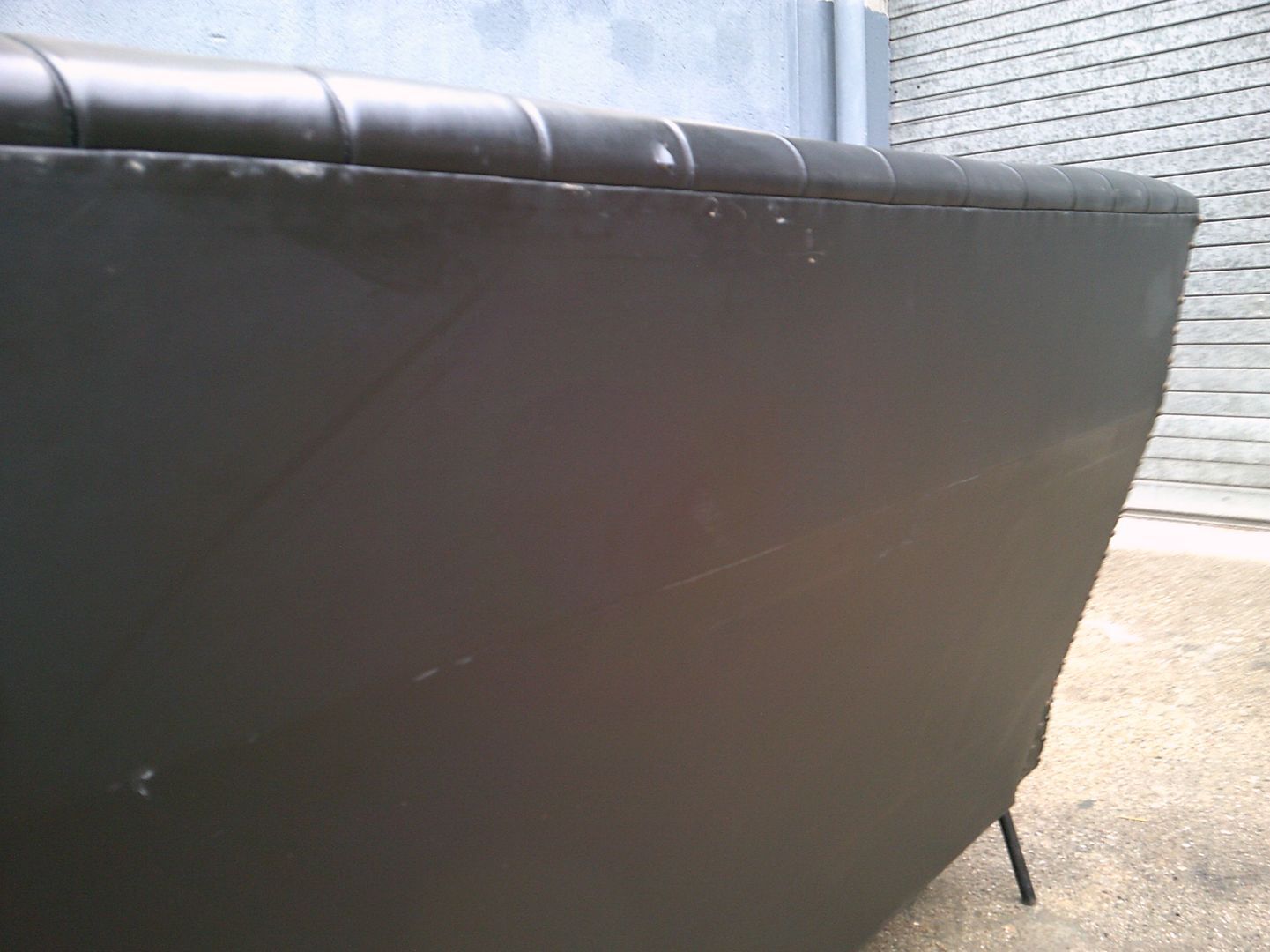 Vintage black skai sofa