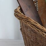 Wicker wastebasket