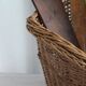 Wicker wastebasket