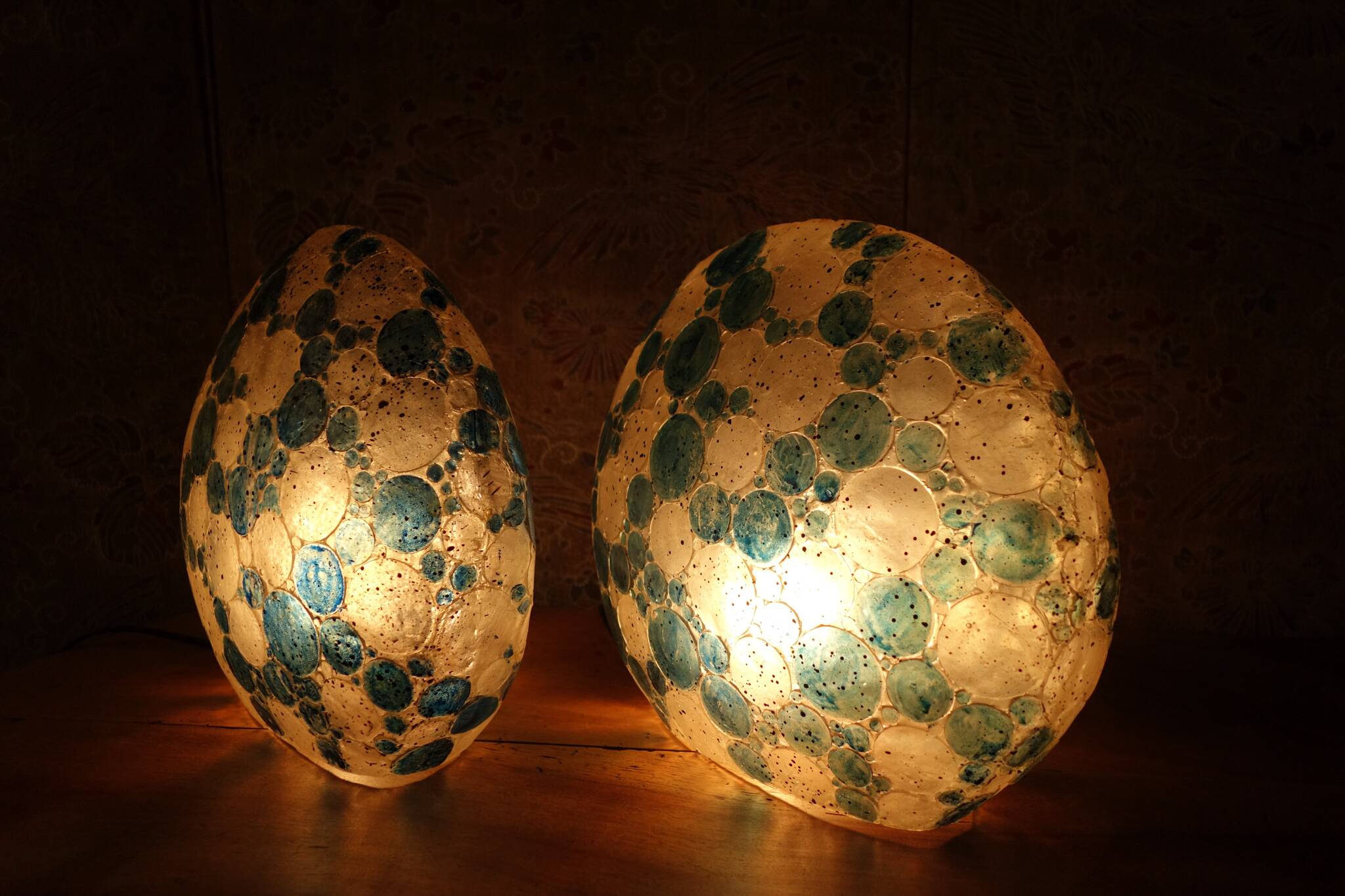 Paire de lampes de chevet contemporaines