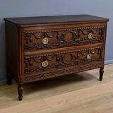 Walnut chest of drawers, Louis XVI style – Mid-20th century
