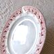 Large old round dish St Amand iron earth "mulberry"