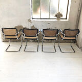 Set 4 chairs S64 by Marcel Breuer for Thonet