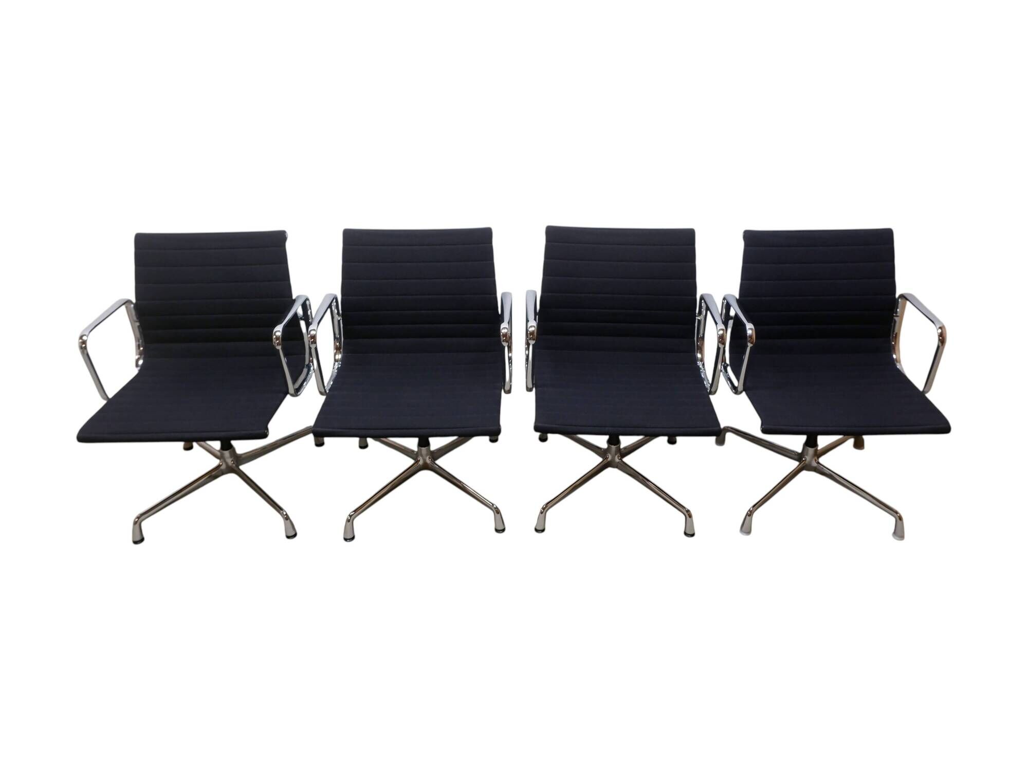 Set of 4 Vitra EA 108 chairs, black hopsak