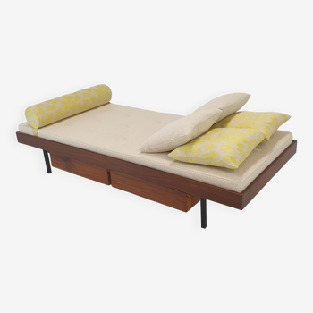 Teak Daybed with Dedar Cushions and Bolster, 1960s