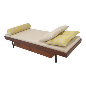 Teak Daybed with Dedar Cushions and Bolster, 1960s