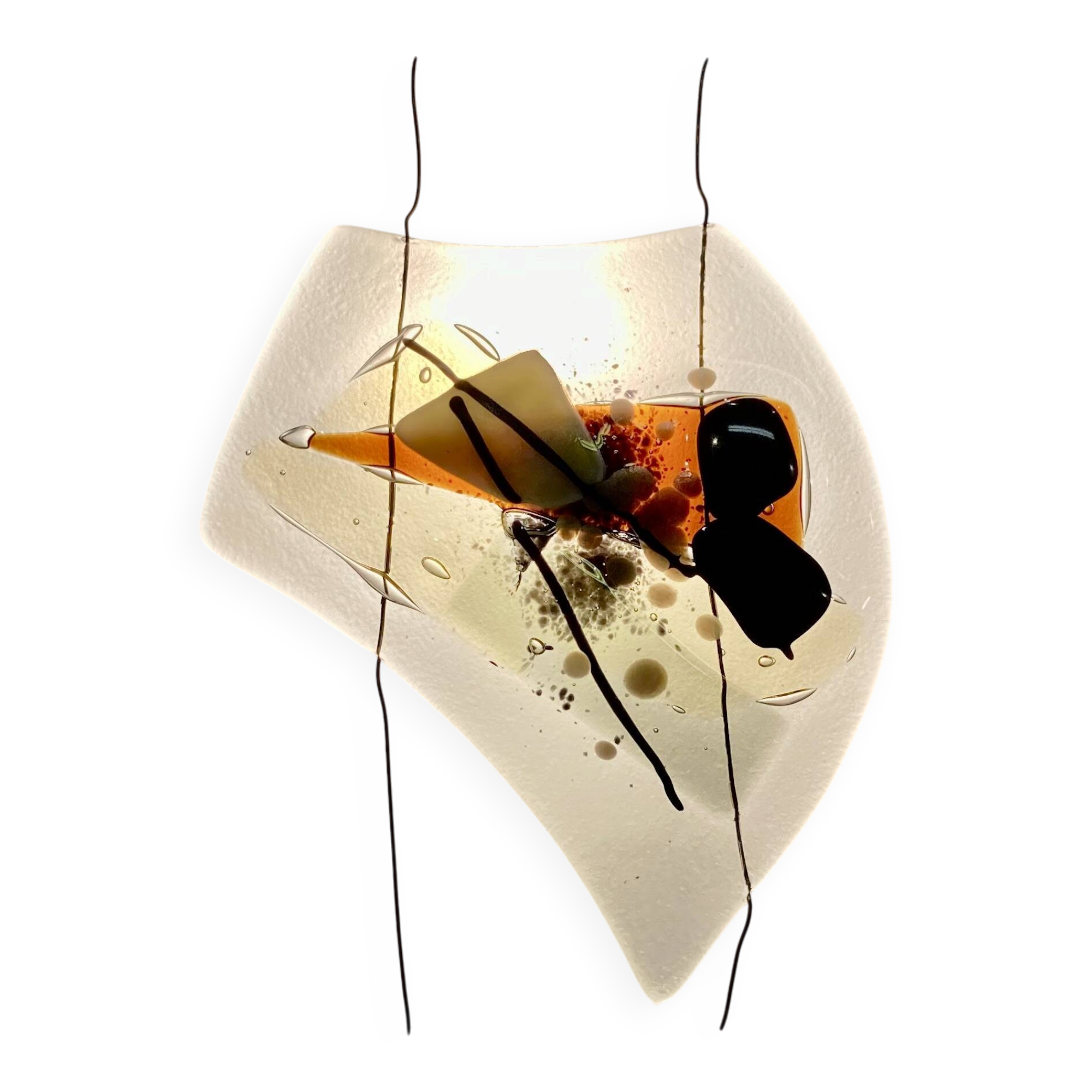 SCANDINAVIAN DESIGN GLASS APPLIQUE.