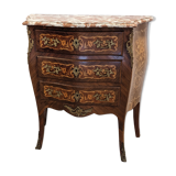 Small chest of drawers sauteuse louis XV inlaid