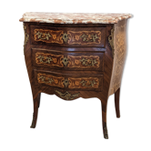 Small chest of drawers sauteuse louis XV inlaid