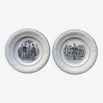 Creil and Montereau decorative plates
