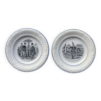 Creil and Montereau decorative plates