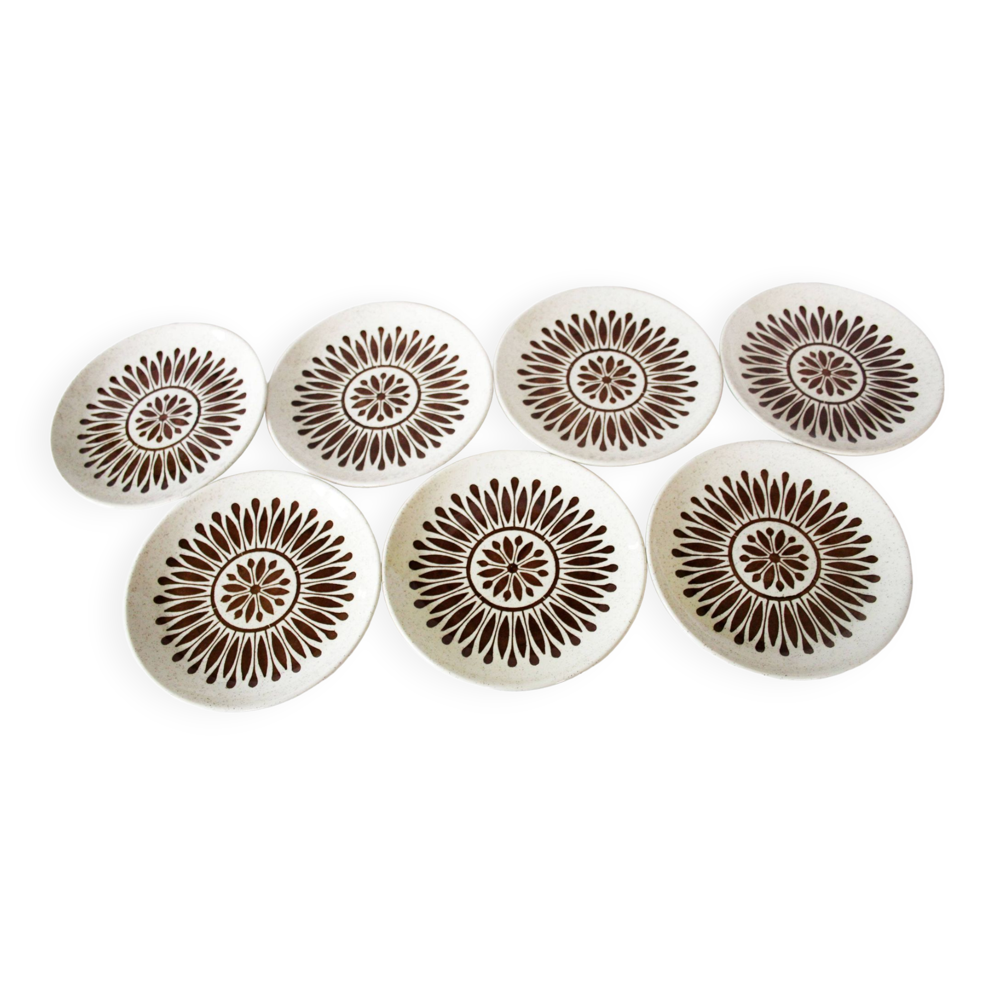 7 vintage ceramic plates, Biltons Staffordshire Ironstone 1970 England