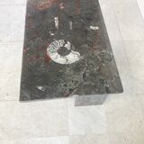 Vintage fossil stones coffee table, 1970s