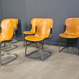 Vintage dining chairs by Cidue set of 6, 1970s