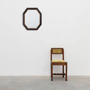 Miroir mural octogonal en bronze par Deknudt, Belgique, 20e siècle