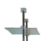 Modernist steel shelf and Altuglas
