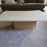 Large coffee table in vintage travertine