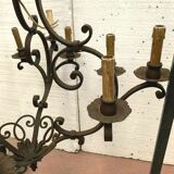 Louis xv style wrought iron chandelier twelve points of light xx century