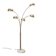 Arc floor lamp with 5 lights in chrome metal and marble – Space Age style