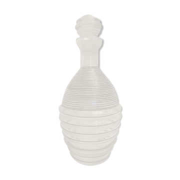 Carafon en verre strié