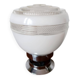 Lampe space age globe et chrome