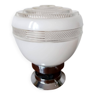 Lampe space age globe et chrome
