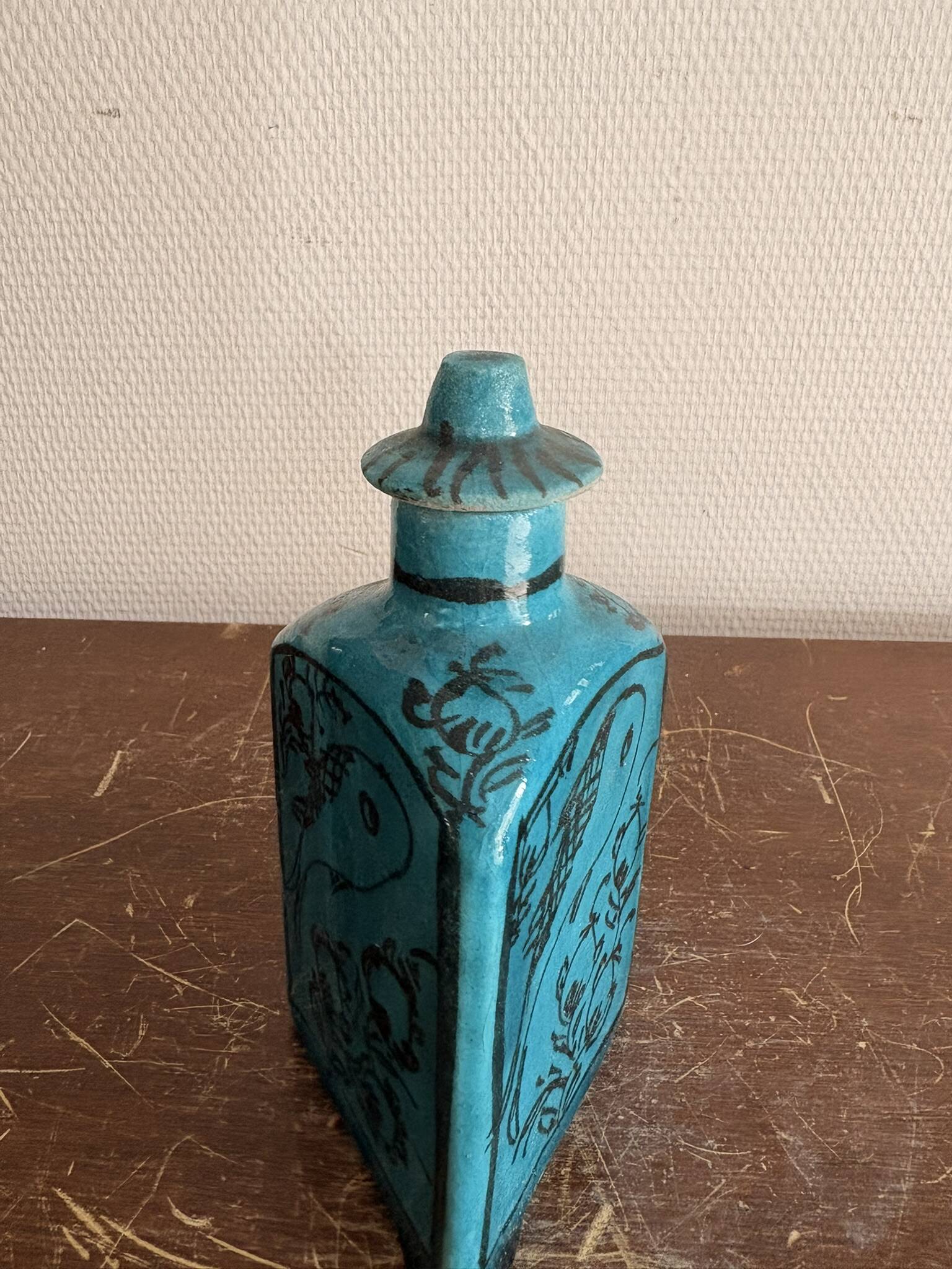 Flacon Bouteille Persan Qajar Iznik Perse Iran Moyen Orient Ottoman Décor