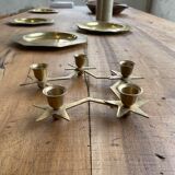 Brass star bougeoir