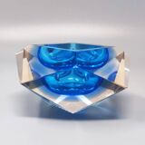 Cendrier, vide-poche bleu par Flavio Poli pour Seguso, Italie années 1960